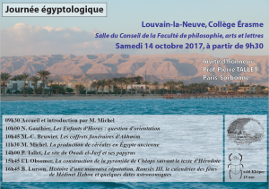 Egyptologie 14 oct 2017
